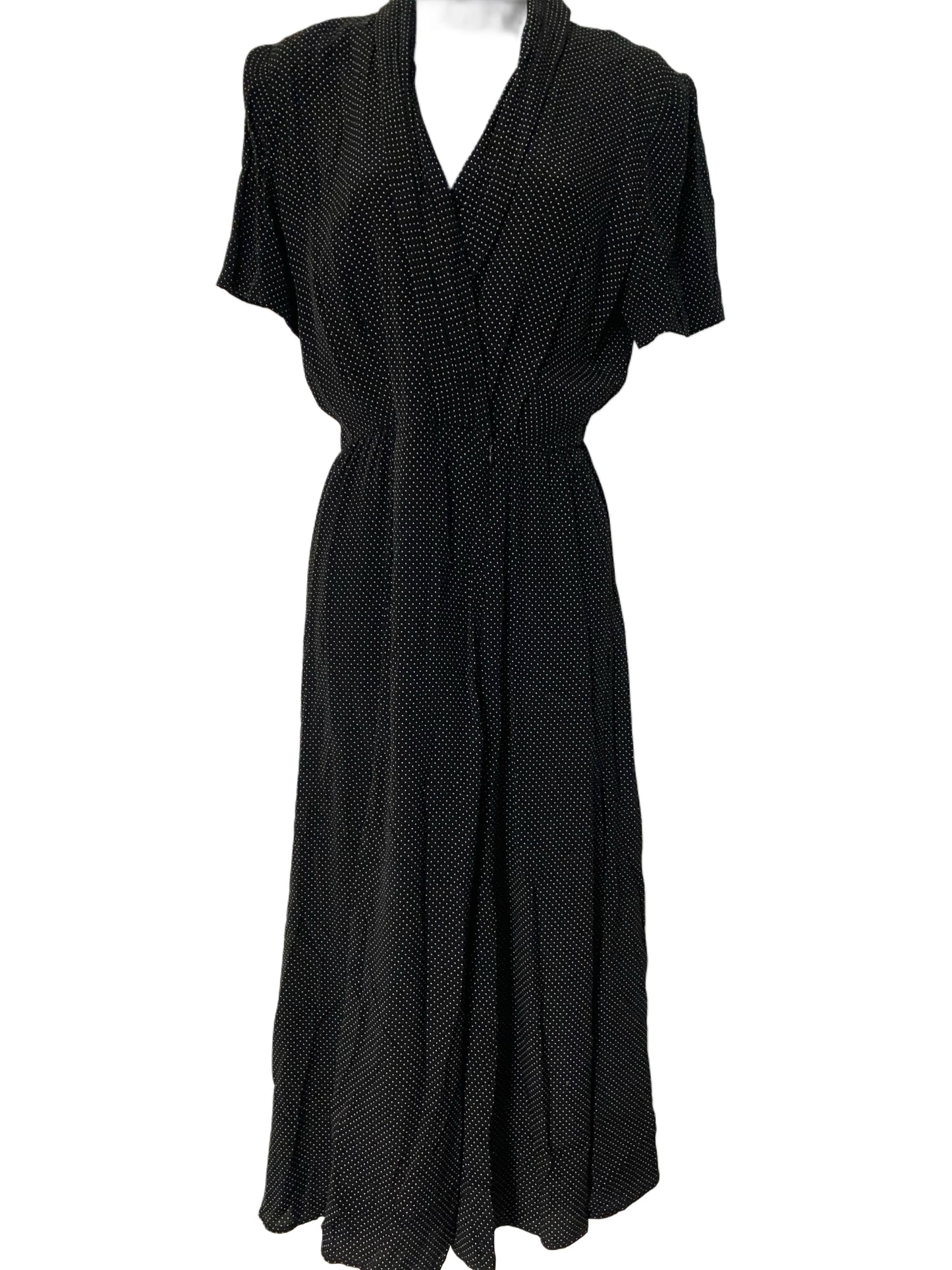 1980s Vintage Liz Claiborne Polka Dot Dress – Effortless Noir
