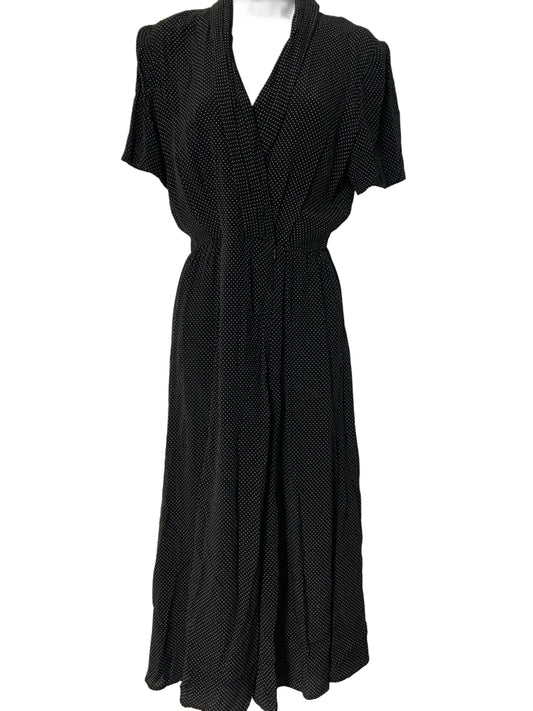 1980s Vintage Liz Claiborne Polka Dot Dress – Effortless Noir