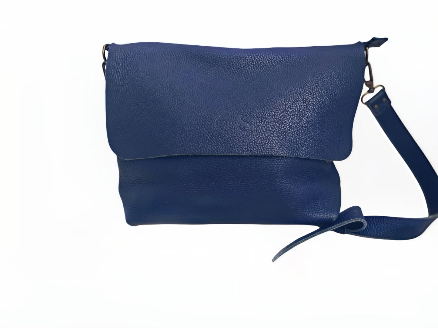 11600 Leather Goods Cobalt Blue Boho Crossbody