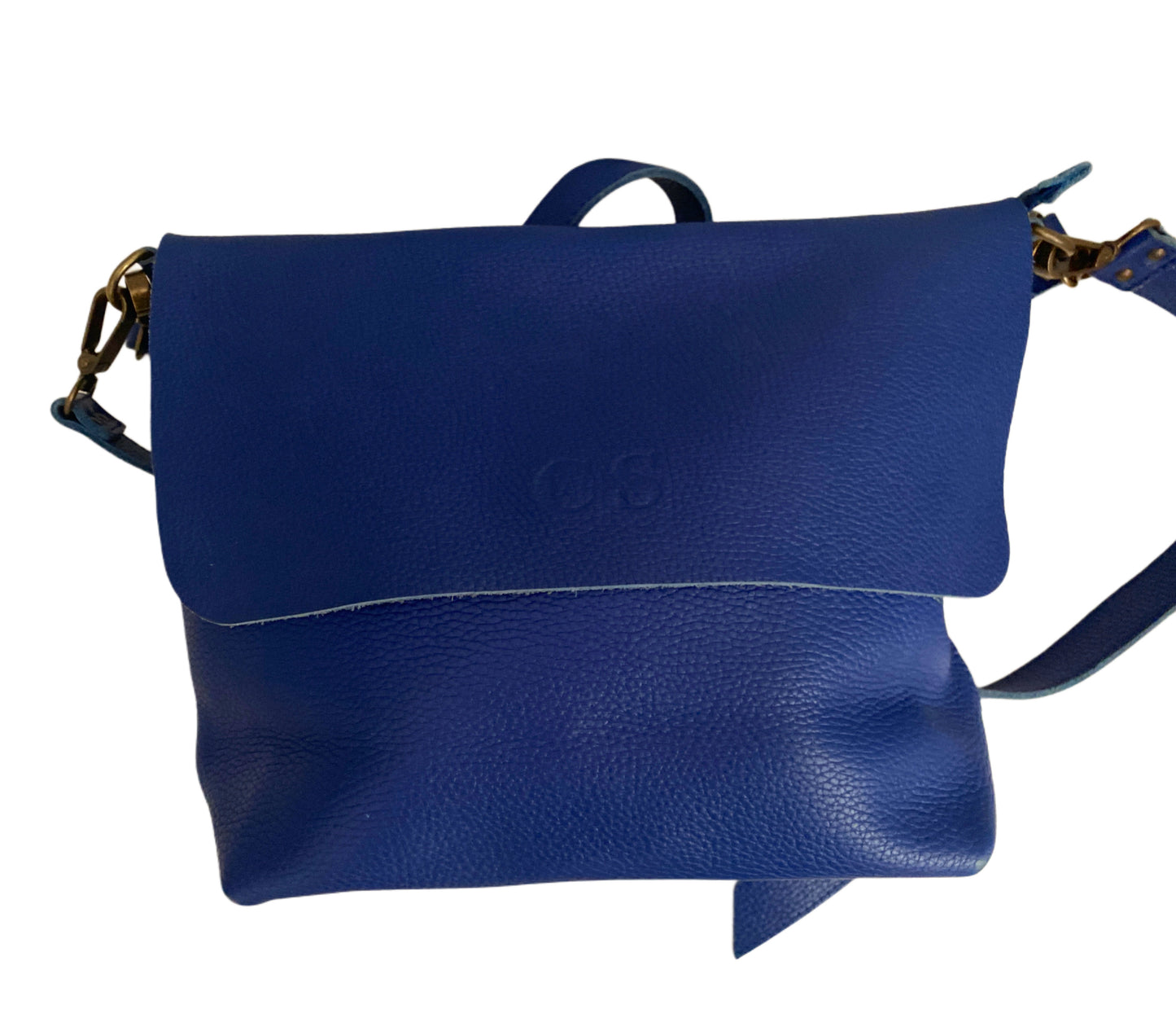 11600 Leather Goods Cobalt Blue Boho Crossbody