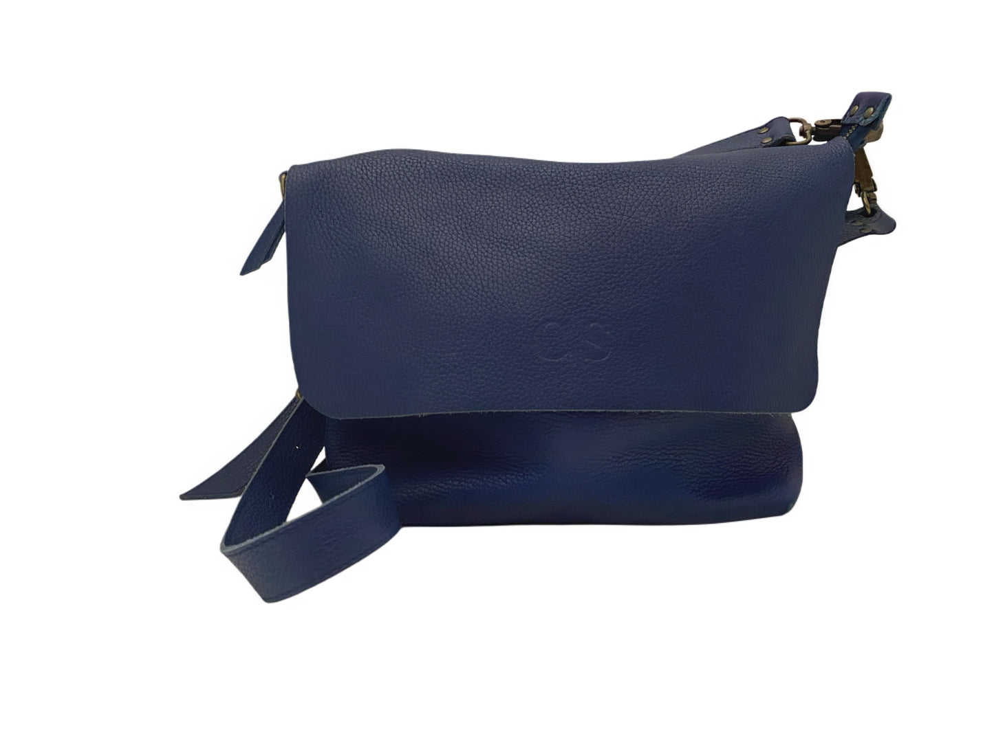 11600 Leather Goods Cobalt Blue Boho Crossbody