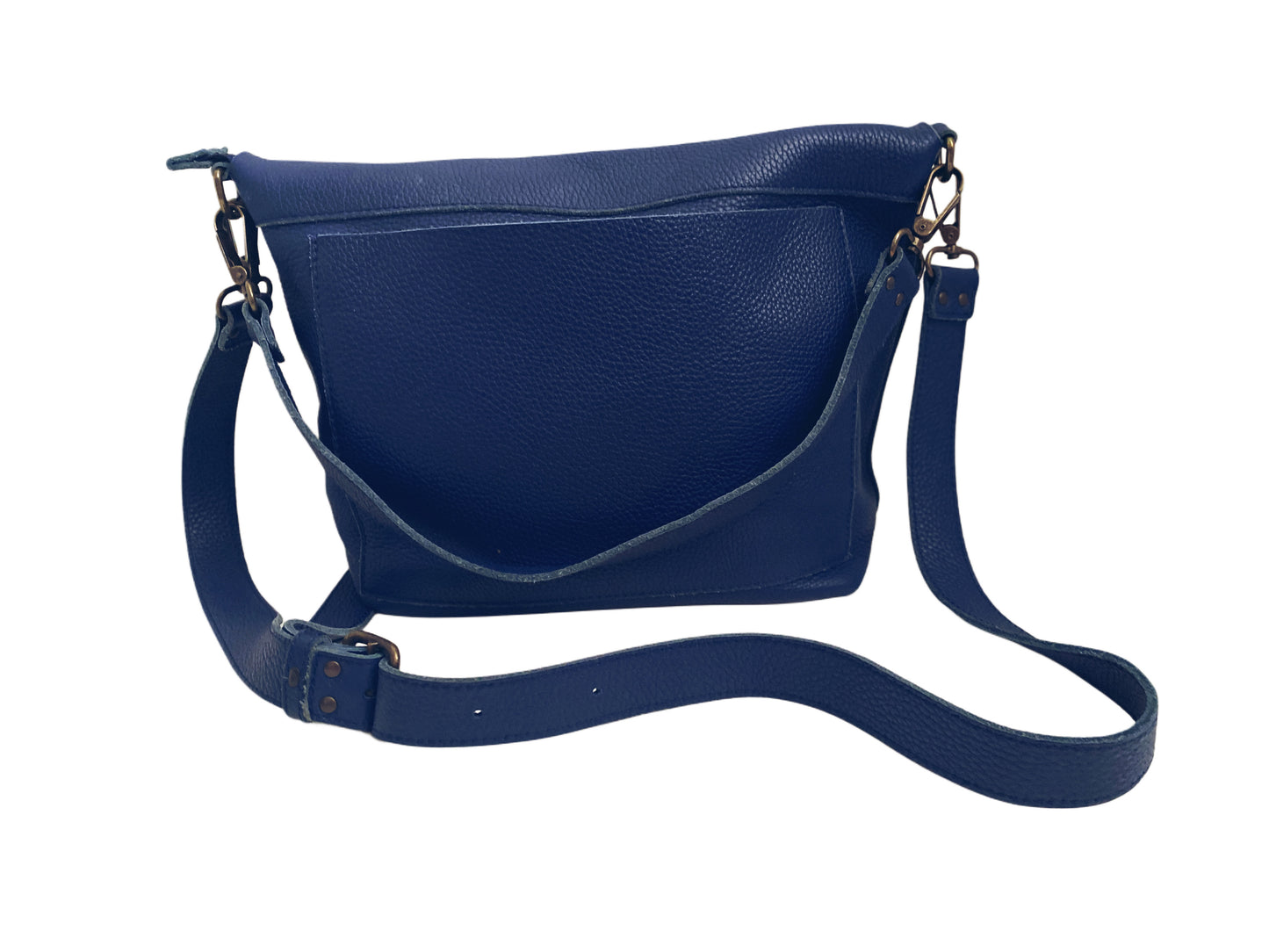 11600 Leather Goods Cobalt Blue Boho Crossbody