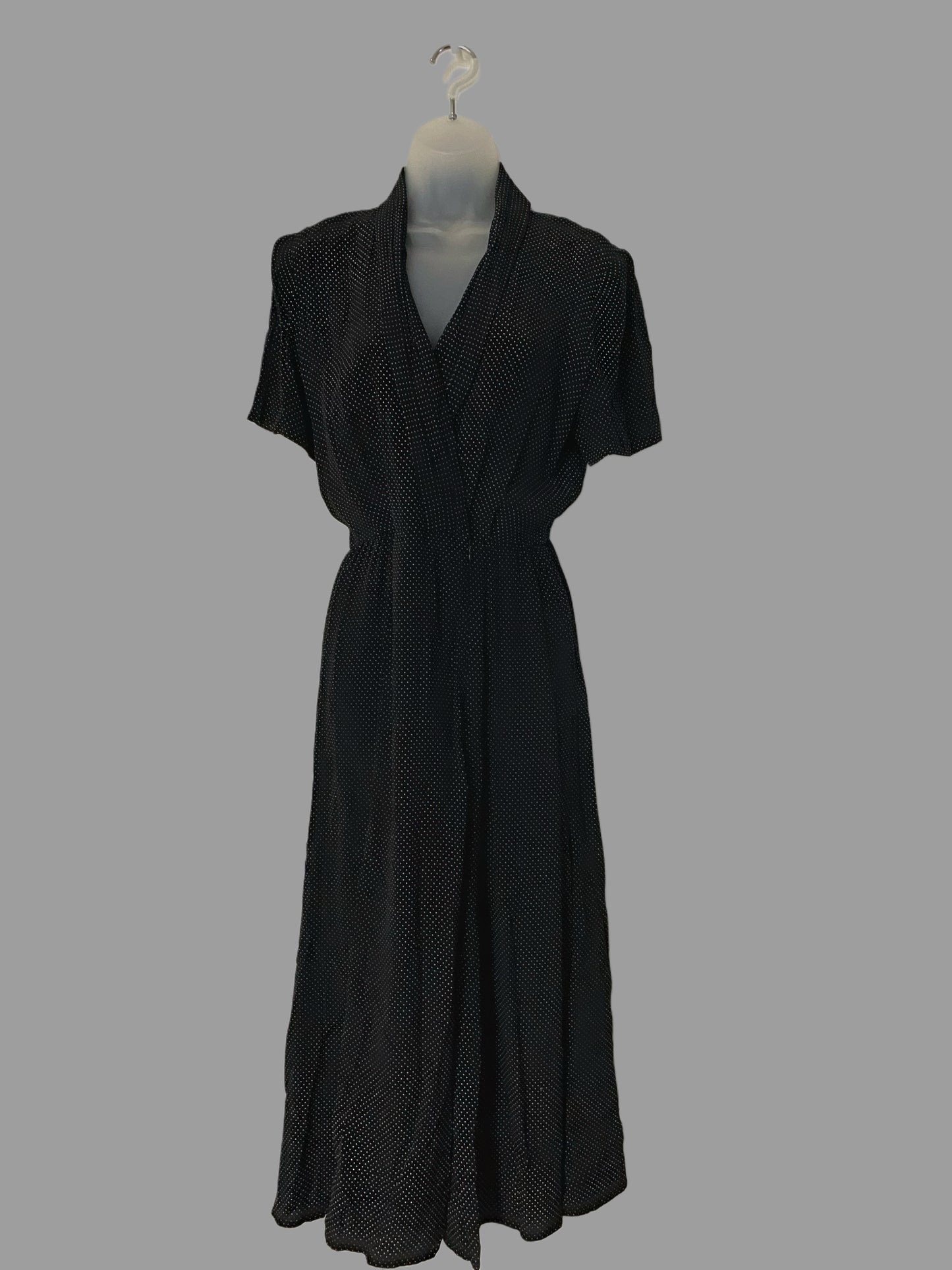 1980s Vintage Liz Claiborne Polka Dot Dress – Effortless Noir